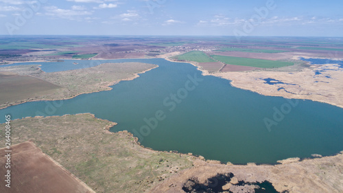 The Wild Bulgaria. Aerial viev of Durankulak Lake. Situated in the northeastern Bulgaria. There is more than 260 species of rare and endangered plants and animals.