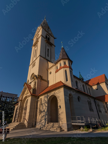Church of St. Jan Nepomucky in Ceske Budejovice city in south Bohemia