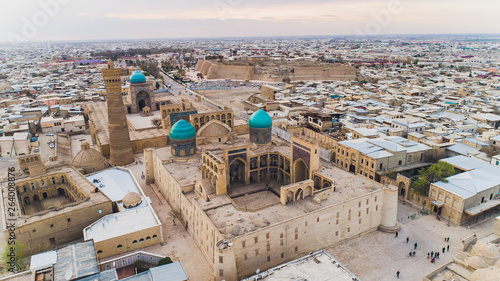 The wonderful inside of the Kalon mosque Bukhara, Uzbekistan. UNESCO world Heritage.