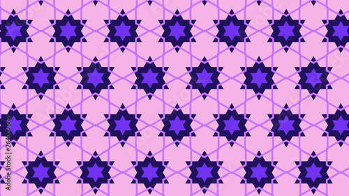 Purple Stars Background Pattern