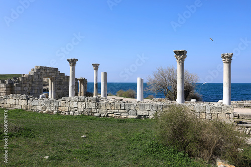 Columns of Ancient basilica in Chersonesos