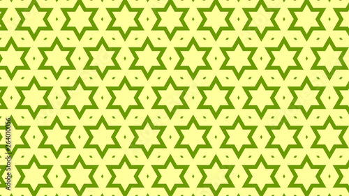 Green Seamless Stars Background Pattern