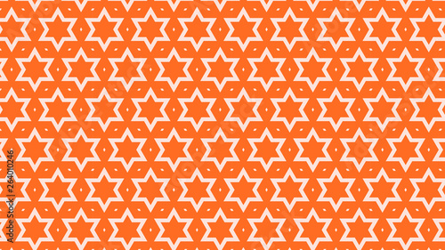 Orange Star Pattern Background