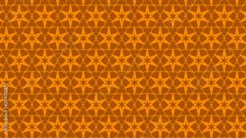 Orange Seamless Stars Pattern