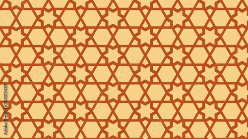 Orange Seamless Stars Background Pattern Image