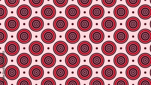 Red Concentric Circles Background Pattern