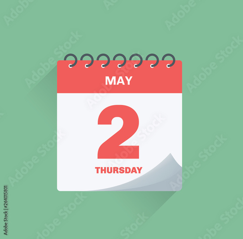 Day calendar with date May 2.