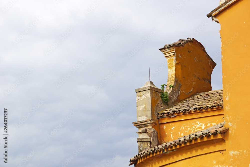 Yellow Church in the Italian city of Ravenna