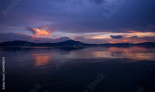 sunset over the sea