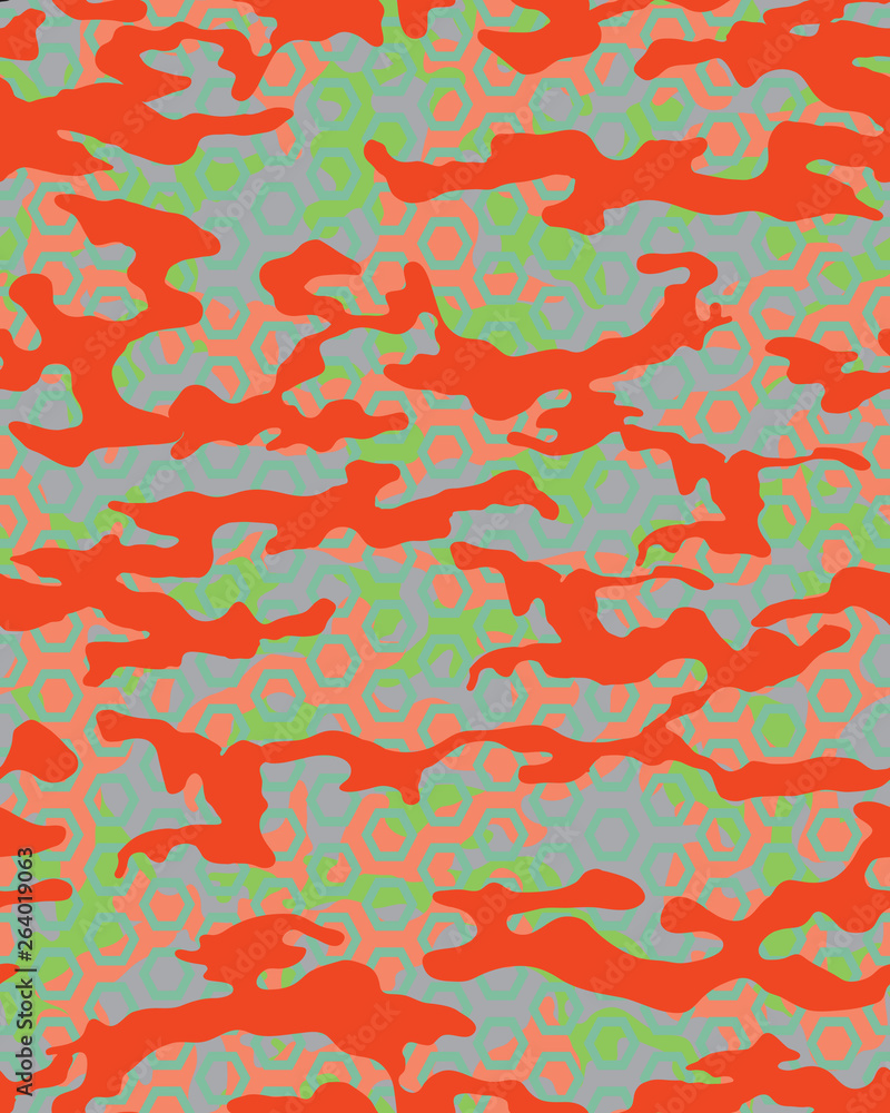Camouflage pattern.Seamless army wallpaper.Military design.Abstract ...