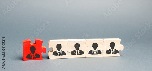 Fotografija Wooden puzzles with the image of workers