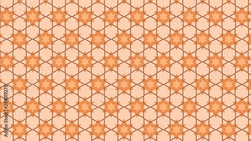 Orange Stars Pattern Background