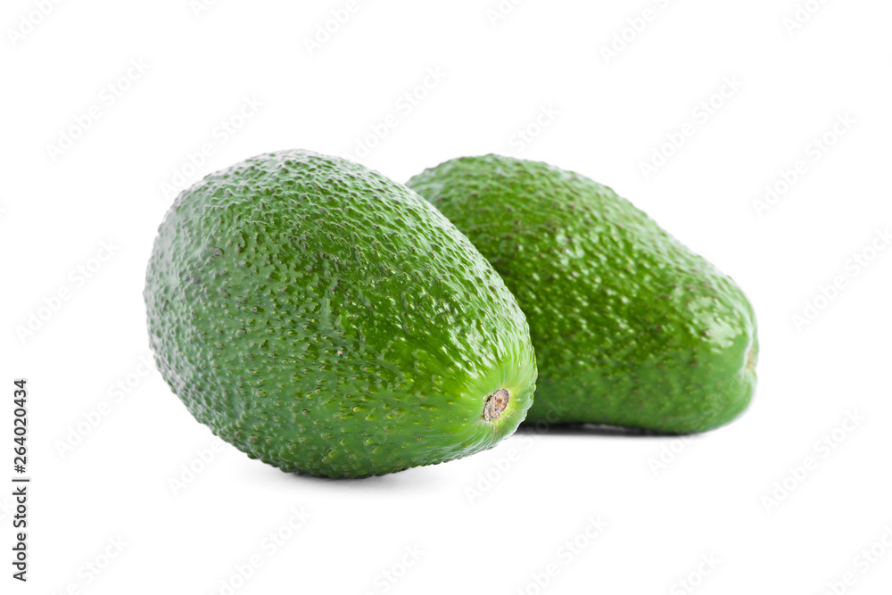 Ripe avocados isolated on white background. Healthy food Ripe avocados isolated on white background. Healthy food