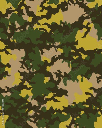 Camouflage pattern.Seamless army wallpaper.Military design.Abstract camo design.Digital paper. Repeating camouflage background.Fashionable.Printable art.Colorful vector illustration.