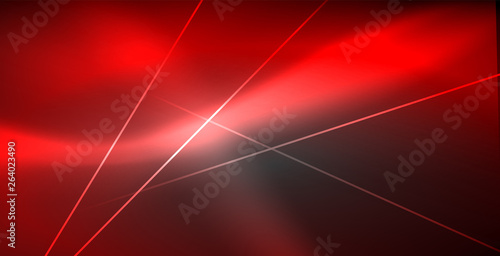 Neon glowing lines, magic energy space light concept, abstract background wallpaper design