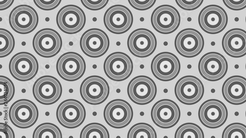 Grey Seamless Concentric Circles Pattern