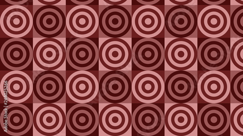 Dark Red Seamless Concentric Circles Pattern