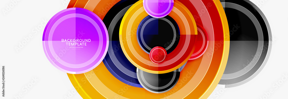 Obraz premium Colorful glossy circles background