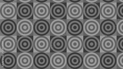 Dark Grey Seamless Concentric Circles Background Pattern Illustration
