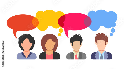 People icon in flat style