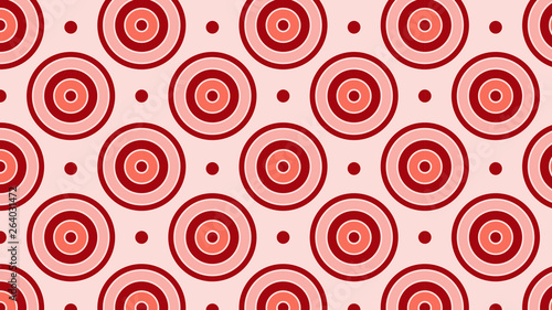 Red Concentric Circles Pattern Background