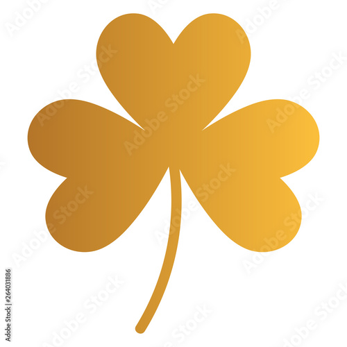 Lucky Shamrock - Simple clover design isolated on white background