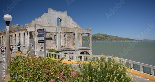Alcatraz Island in the Bay of San Francisco from May 1, 2017, California USA