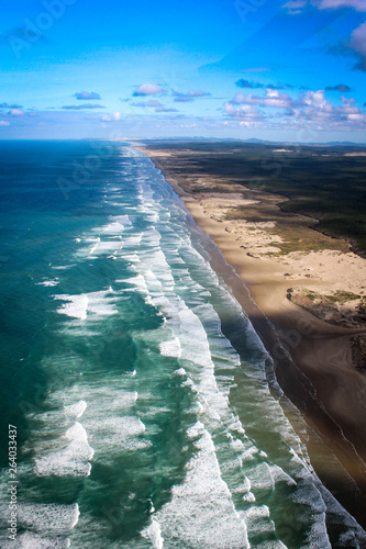 aerial view of the beach