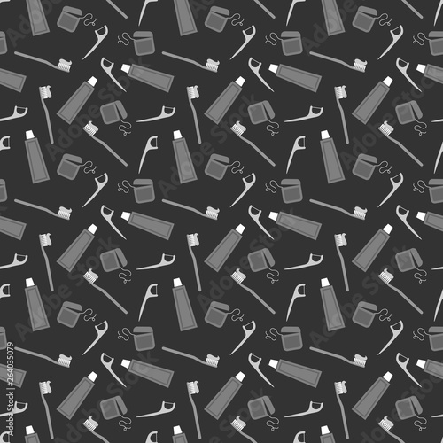 Dental Theme Seamless Pattern - Dental hygiene repeating pattern design