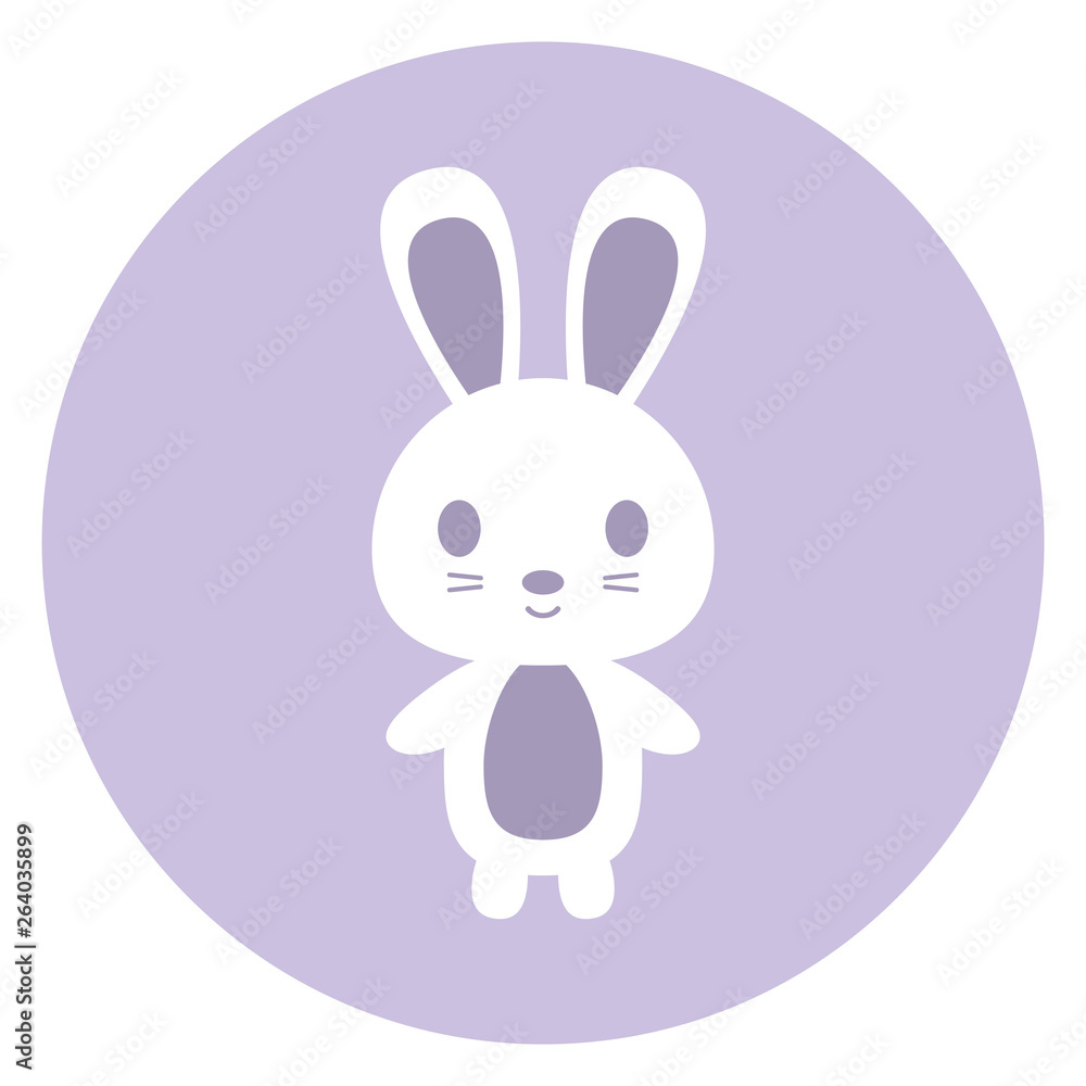 Bunny Icon - Cute bunny icon isolated on white background and part of K-Pop icon collection Bunny Icon - Cute bunny icon isolated on white background and part of K-Pop icon collection