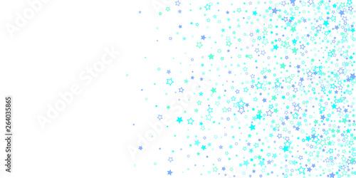 Blue  cyan  turquoise glitter stars confetti