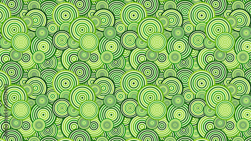 Green Overlapping Concentric Circles Background Pattern Illustration