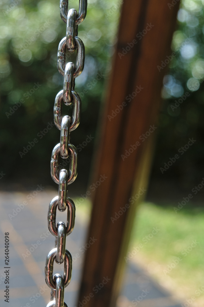 Metallic Chain from a Playground Swing