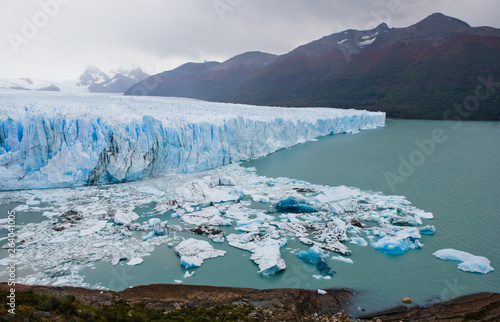 General view of the Perito Moreno Glacier. South America. Argentina. Landscape. 