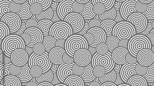 Grey Overlapping Concentric Circles Pattern Vector Image