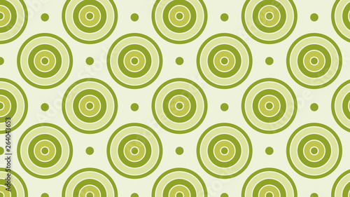 Green Seamless Concentric Circles Pattern Background