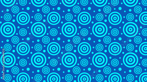 Blue Concentric Circles Pattern