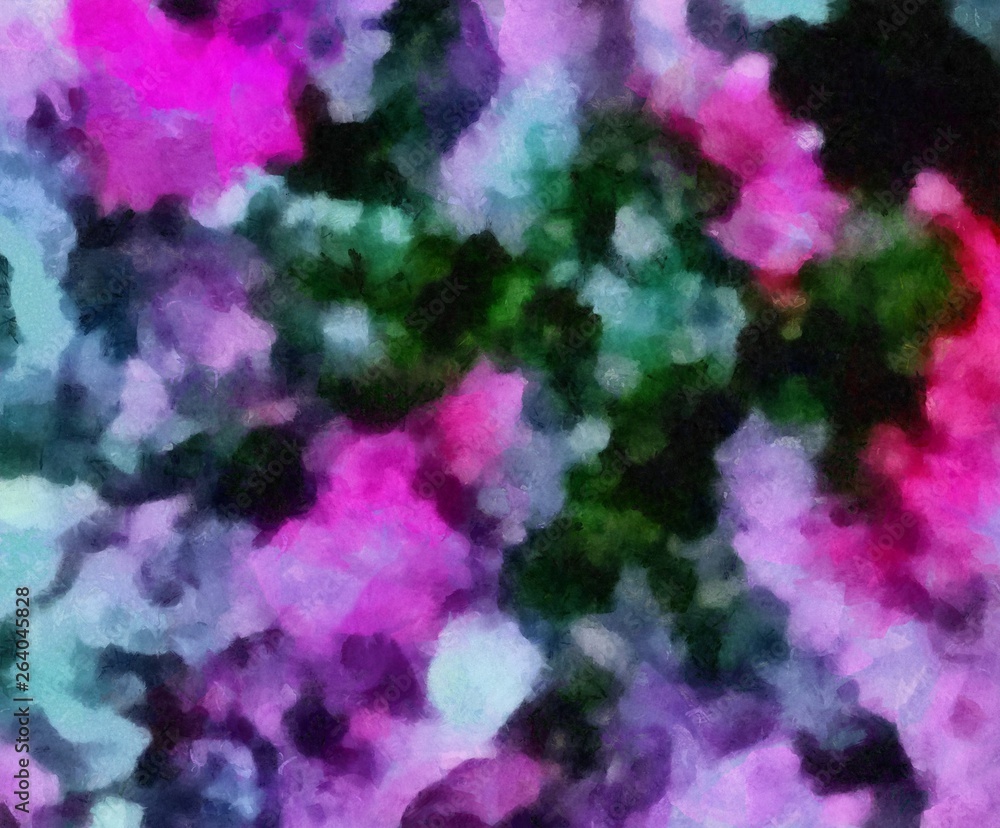 Fototapeta premium Macro detailed splashes and strokes of oil brush on paper. Simple colorful bright pattern. Old vintage rough texture. HQ design pattern. Shape close up painting.