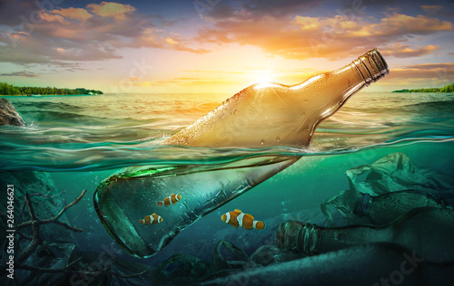 Small fishes in a bottle am...