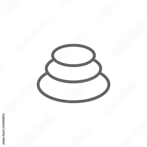 three stones outline icon. Elements of Beauty and Cosmetics illustration icon. Signs and symbols can be used for web, logo, mobile app, UI, UX