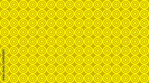 Yellow Seamless Concentric Circles Background Pattern Illustration