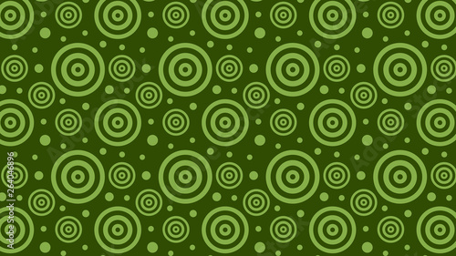 Dark Green Concentric Circles Pattern Background