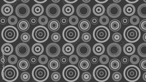 Dark Grey Concentric Circles Background Pattern Graphic