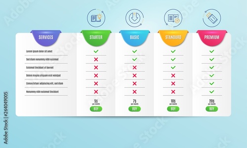 Download arrow, Product knowledge and Reject book icons simple set. Comparison table. Usb flash sign. Crisis, Education process, Delete article. Memory stick. Technology set. Pricing plan. Vector