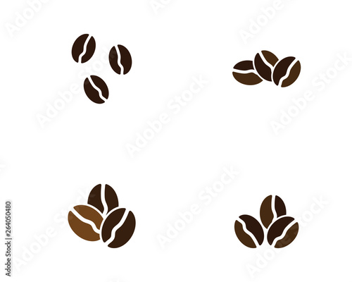 vector coffee beans template vector icon illustration design 