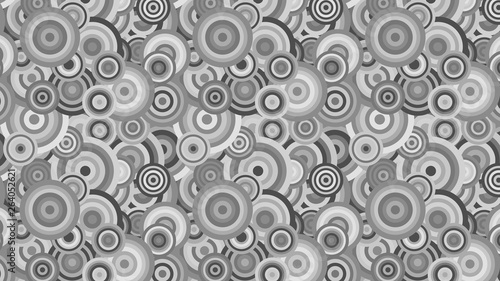 Grey Overlapping Concentric Circles Background Pattern