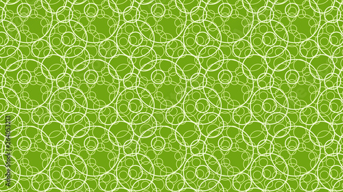 Green Overlapping Circles Background Pattern Graphic