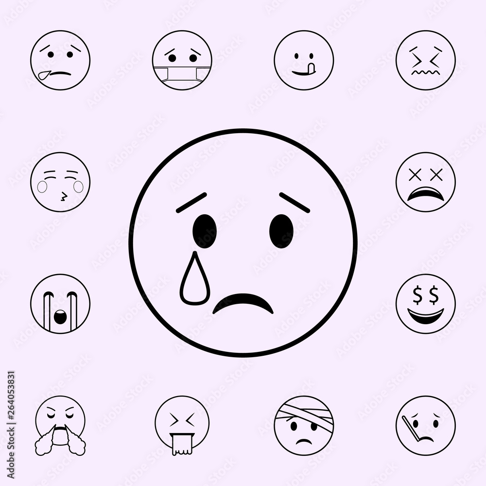 disappointed icon. Emoji icons universal set for web and mobile disappointed icon. Emoji icons universal set for web and mobile