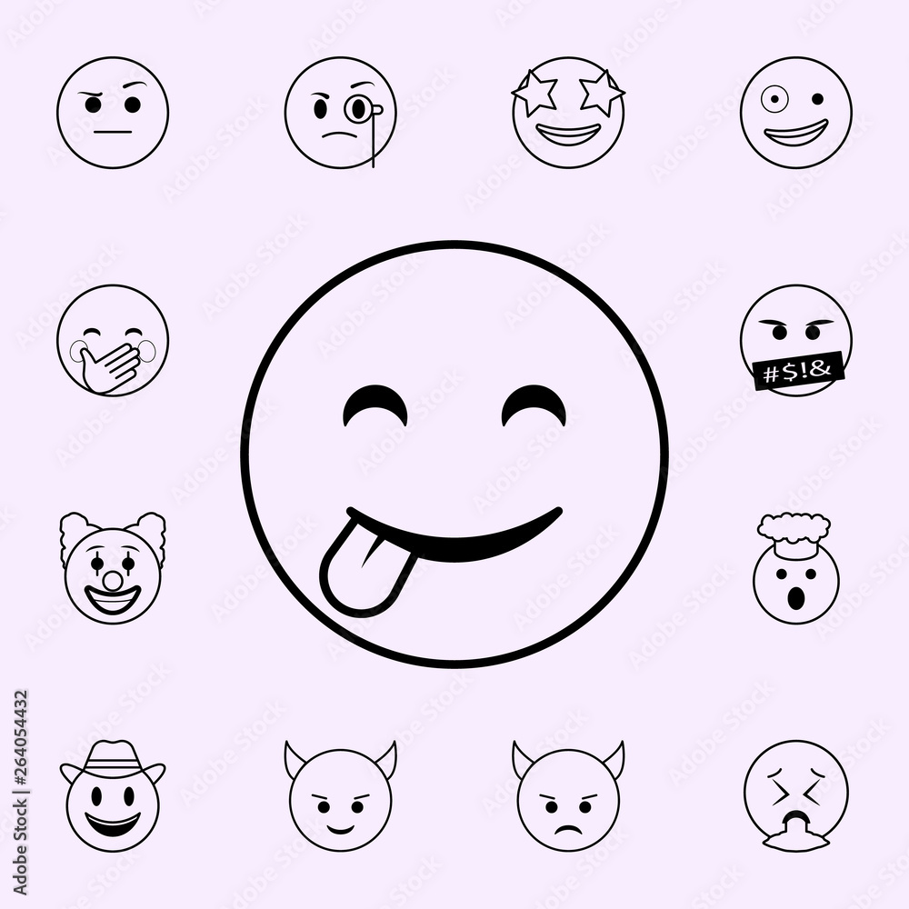 playful smile icon. Emoji icons universal set for web and mobile playful smile icon. Emoji icons universal set for web and mobile