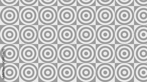 Grey Seamless Concentric Circles Pattern Background